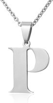 Montebello Ketting Letter P - 316L Staal - Alfabet - 19x30mm - 50cm