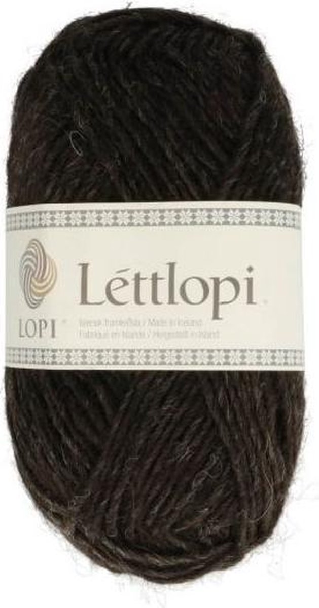 IJslandse breiwol Lettlopi - black sheep heather / svört sauðfé heill