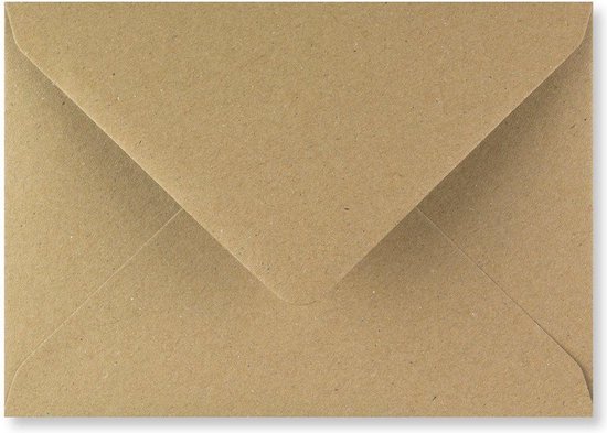 Kraft enveloppen 13,3x18,4 cm 100 stuks