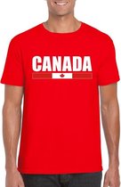 Rood Canada supporter t-shirt voor heren S