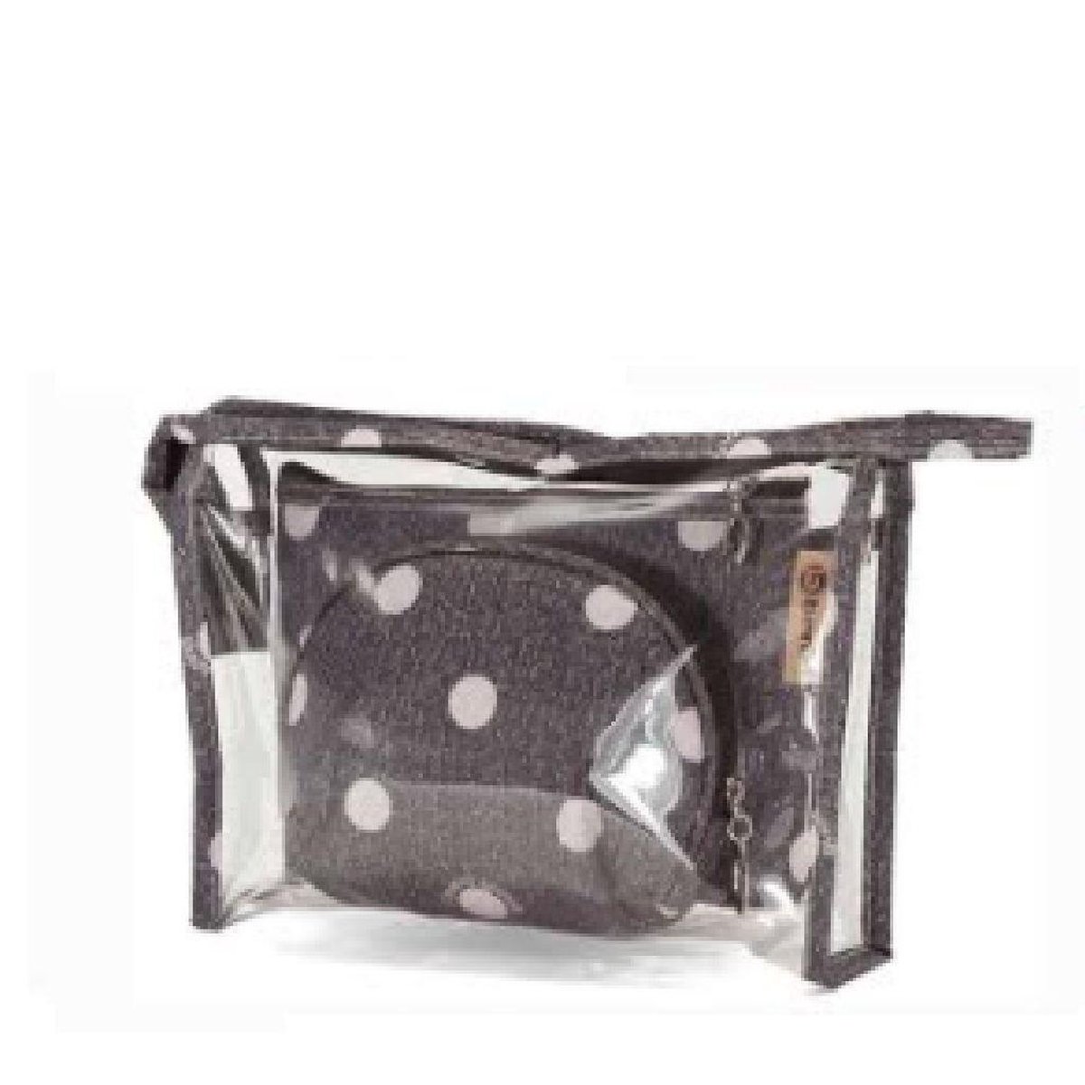 Benzi Perla Toilettas / Make-Up tas - Set 3 delig - Zwart