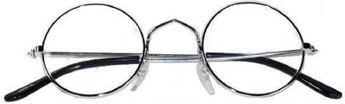 Ronde oma/opa bril metalen montuur - Merkloos