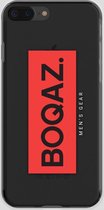 BOQAZ. iPhone 7 Plus hoesje - Labelized Collection - Red print BOQAZ