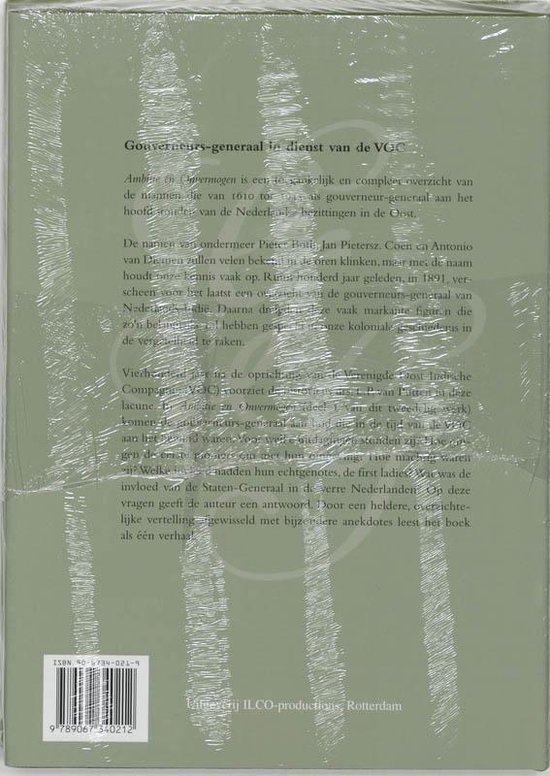 Boek met groene kaft en witte tekst, ISBN-barcode onderaan.