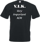 Mijncadeautje Unisex T-shirt zwart (maat XXL) V.I.K. Very Important Kok