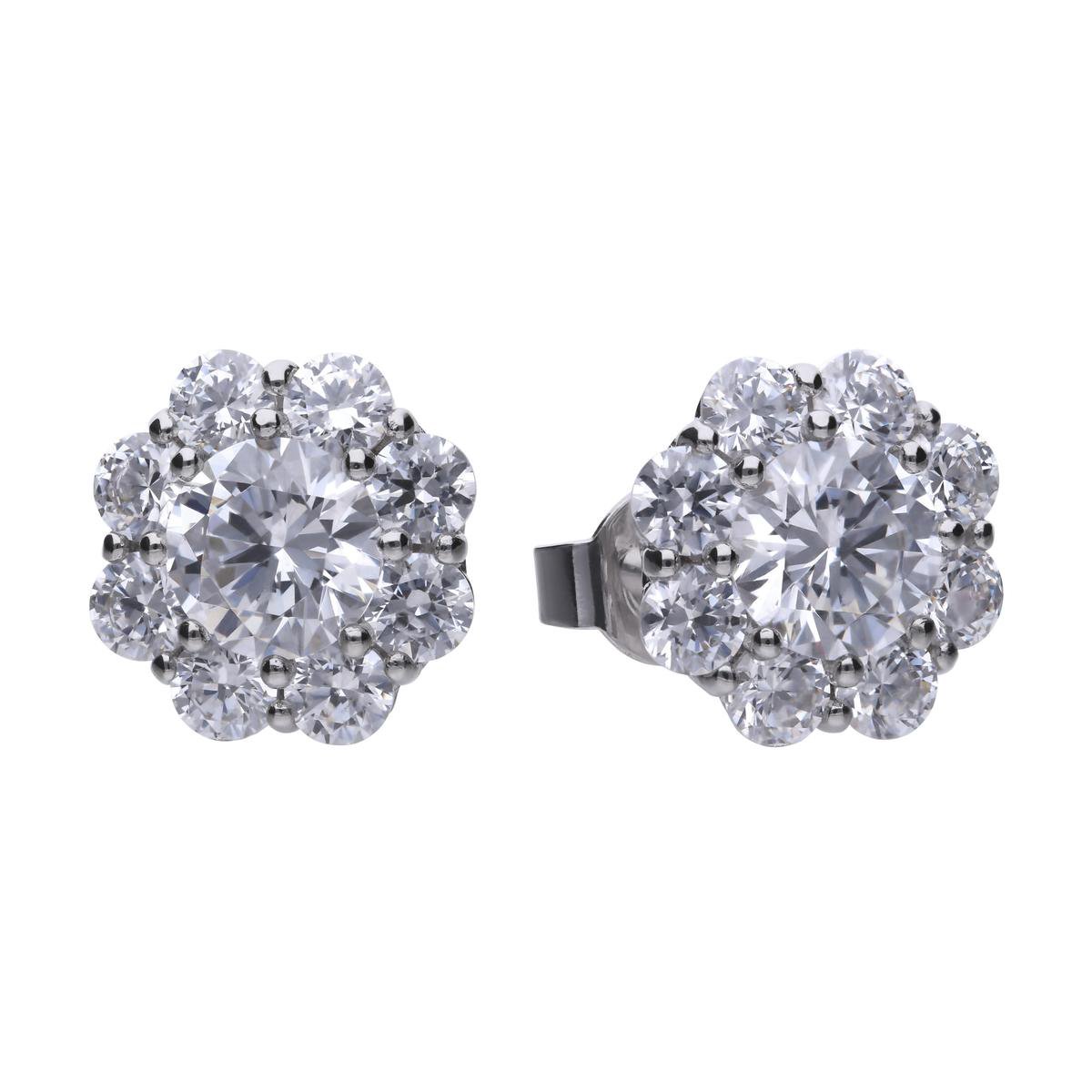 Diamonfire - Zilveren oorknoppen Bridal - Zirkonia - Entourage