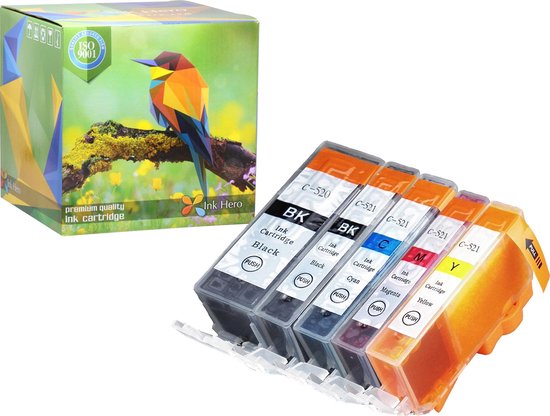 Cartucho Tinta Canon Cli 521bk Negro 9ml Pixma 3600 - 4600 - 4700 - Mp540 - 550 - 560 - 620 - 630 - 640 - 980 - Mx860 - 870