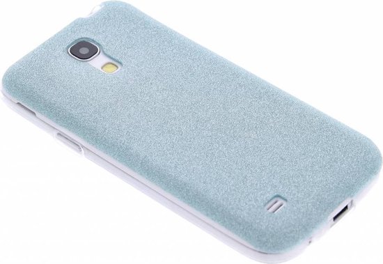 Smartphonehoesjes.nl - Turquoise glitter TPU siliconen hoesje - Samsung Galaxy S4 Mini |
