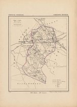 Historische kaart, plattegrond van gemeente Hengelo in Overijssel uit 1867 door Kuyper van Kaartcadeau.com