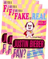 Are You a Fake or Real Justin Bieber Fan? Bundle Version: Red and Yellow and Blue - The 100% Unofficial Quiz and Facts Trivia Travel Set Game