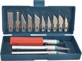 Aluminium Precisie mesjes – Hobby mes – Hobby messenset - Scalpel messen - Modelleer gereedschap – 16 delig