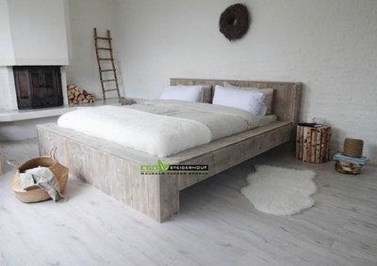 Steigerhouten Bed BLOK 180 x 200 | bol.com