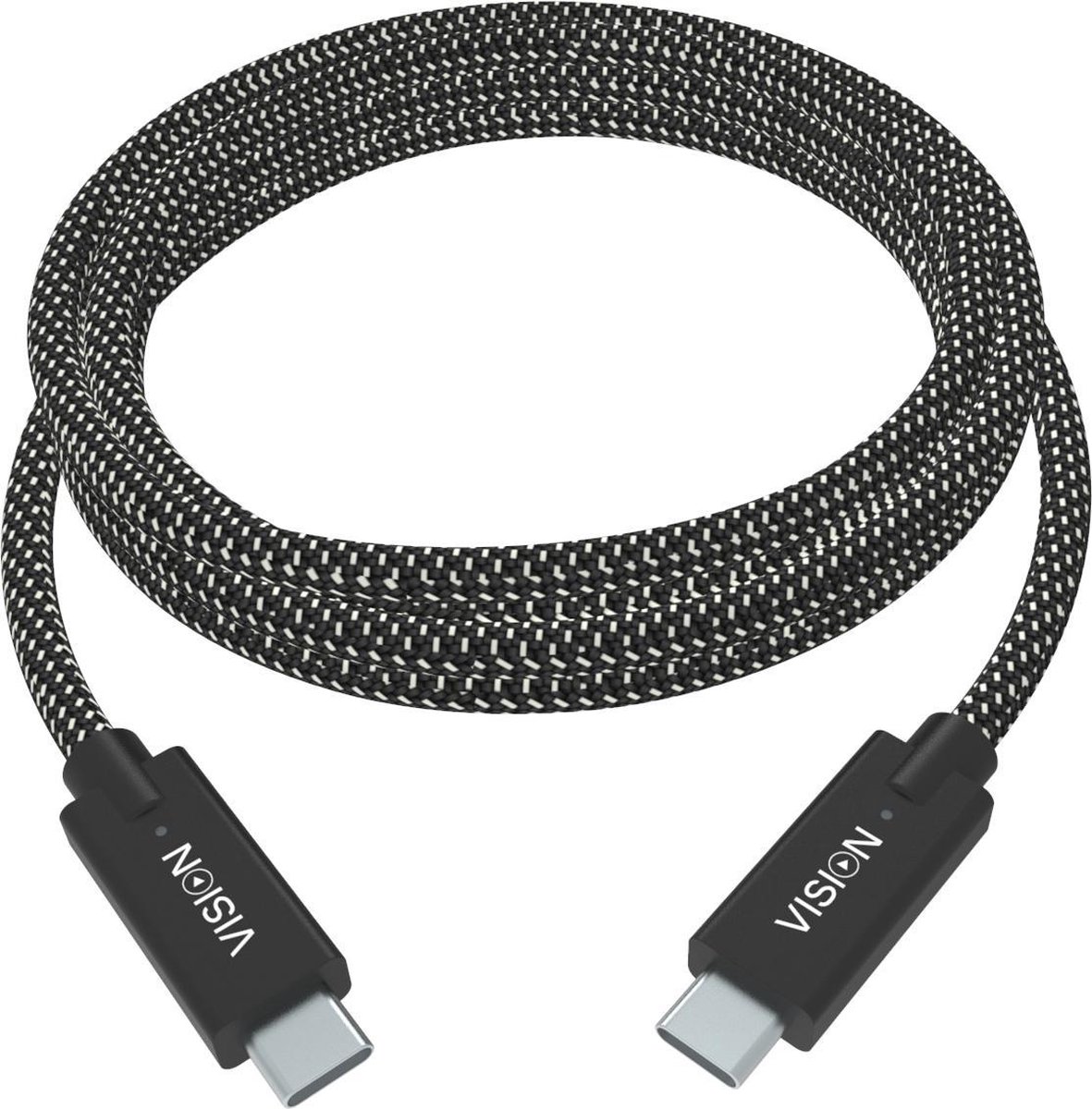 Vision TC-1MUSBC-HQ USB-kabel 1 m USB 3.2 Gen 1 (3.1 Gen 1) USB C Zwart, Wit