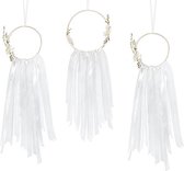 Partydeco - Dream catchers 3 stuks wit (3 stuks)