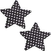 Pinch - Nipple Sticker Dotted Star  - Tepel Plakker - Ster Zwart/zilver - Tepelsticker