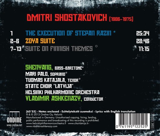 Shostakovich: Stepan Razin