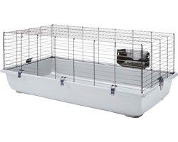 Konijnen/caviakooi Ambiente 120 cm - zwart - grijs