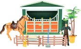 Toi-toys Horse Stable avec gardien 10 pièces