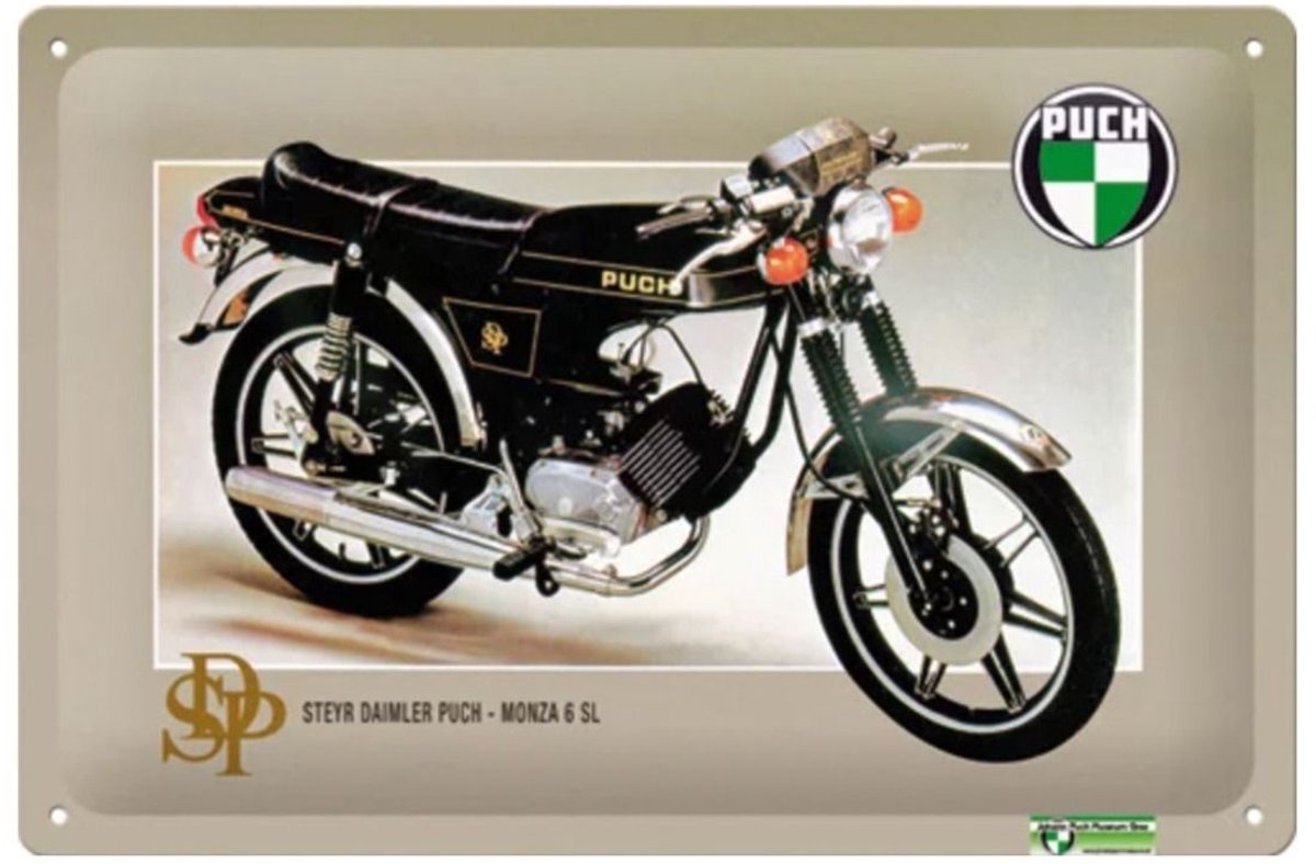 Steyr Daimler Puch Monza 6 SL Metal Sign - 20 x 30cm