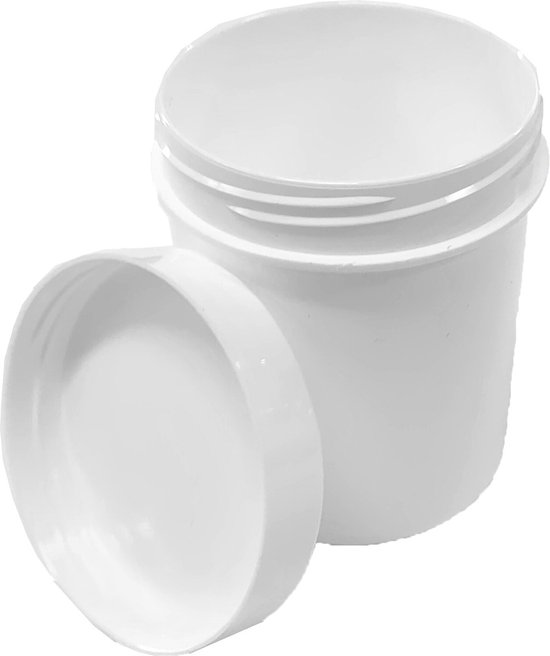 Pots en plastique avec couvercle - 125 ml - 5 pièces - Petits pots de voyage rechargeables - Pot cosmétique - Pots vides - Pot à crème