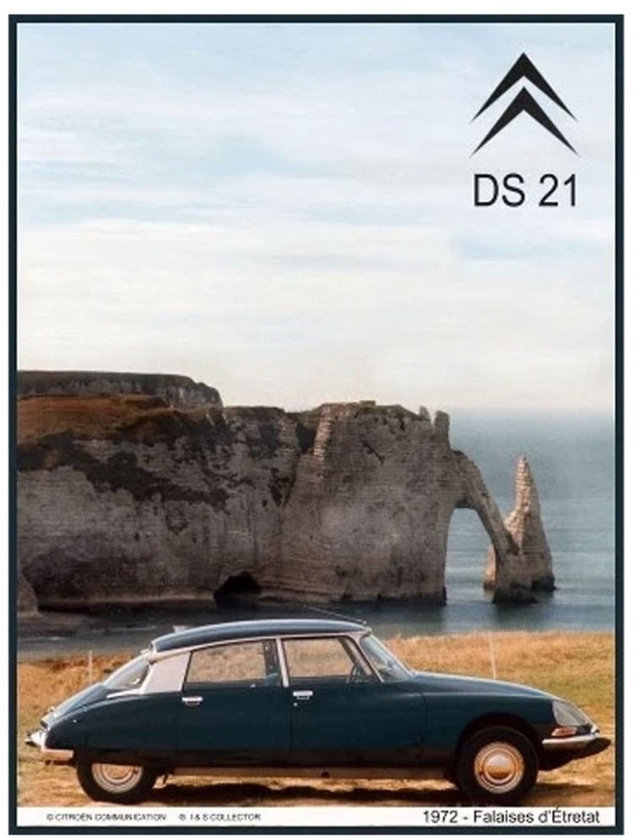 Metal sign Citroen DS21 40x30cm Etretat