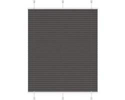 vidaXL - Plissé - rolgordijn - 110x100cm - stofbreedte - 109,4cm - polyester - zwart