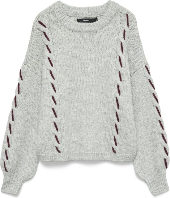 VERO MODA - VMILINA LS O-NECK HANDSTITCH PULLOVER - Dames - Gebreide truien