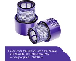 Replacements® HEPA filters geschikt voor Dyson V10 - 2 stuks