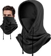 Koudebestendige capuchon voor buiten - buitenfietskap - koudebestendige skimuts - mutsmasker - winddicht ontwerp - nekwarmte - gemakkelijk te dragen - zwart