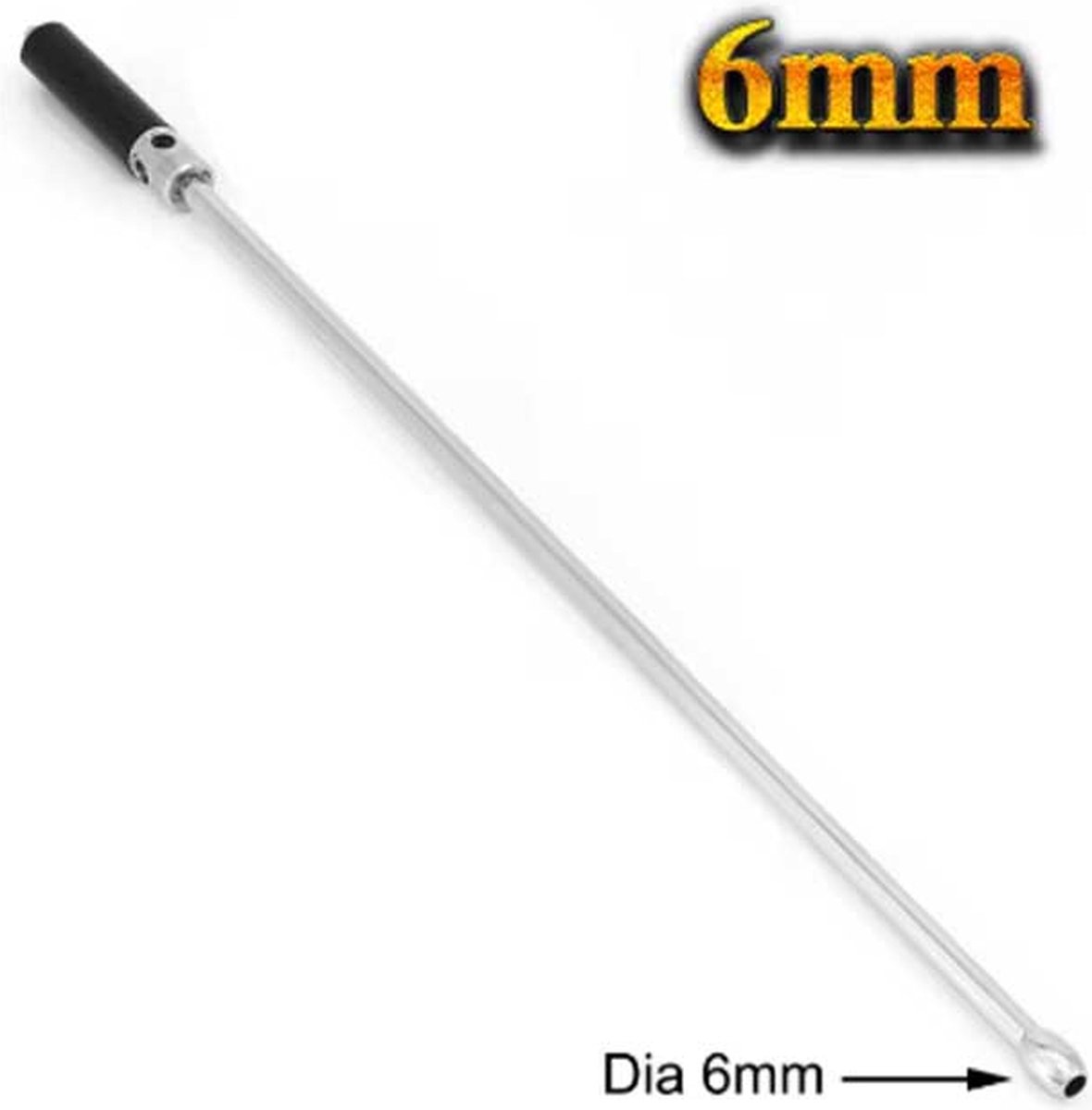 Plasbuis Stroomschok Penisplug - 6MM - E-stim - Stroom Schok - Penis - Urethrale