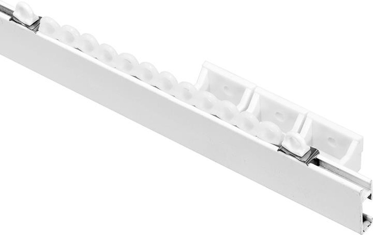 Complete Gordijnrailset Wit 100cm plat model