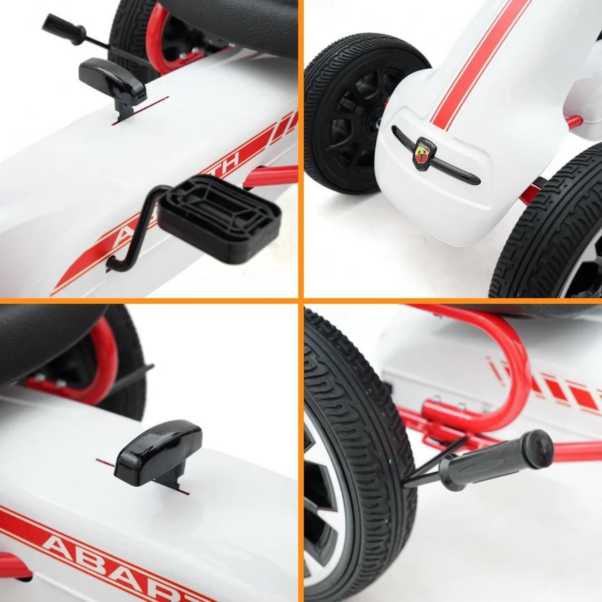 Abarth Skelter 3 tot 7 jaar – Officieel Gelicentieerde Go Kart met Skiddingmodus & EVA-Wielen – Kindervoertuig met Verstelbaar Zadel & Handrem – Zwart — afbeelding 5