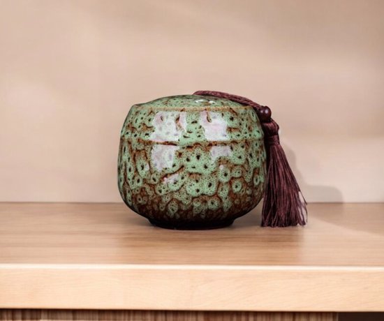 Artic Harmoniq Urn (XL) – Groen – 515ML – Hoogwaardig Keramiek – Handgemaakt – As Urn – Menselijk As – Huisdieren Urn – Urn Hond – Urn Kat – Urn voor As Volwassenen – Urne – Urnen – Mini Urn – Urne Volwassenen