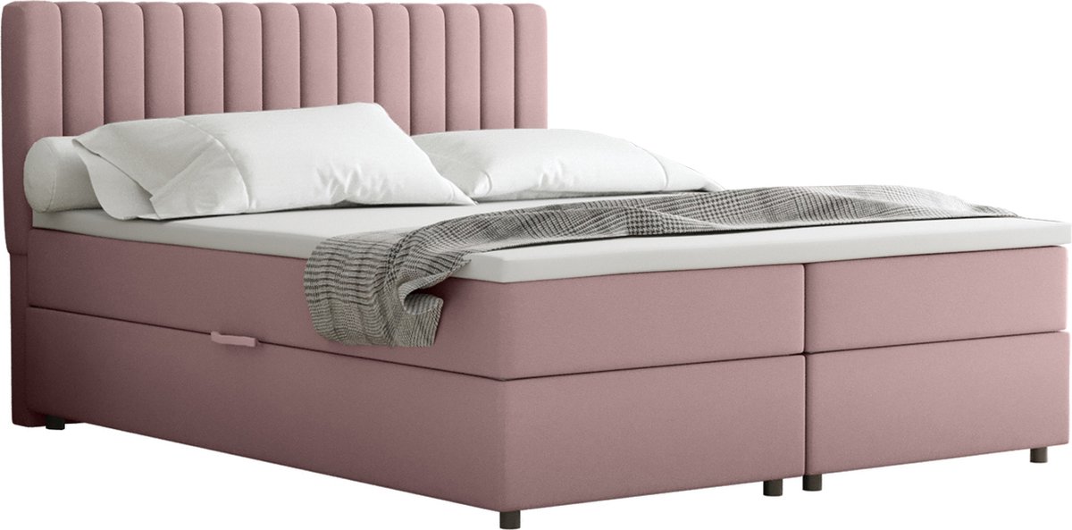 BOXBED Everest 160 x 200 cm tweepersoons met hoogwaardige Bonell-matras en topper