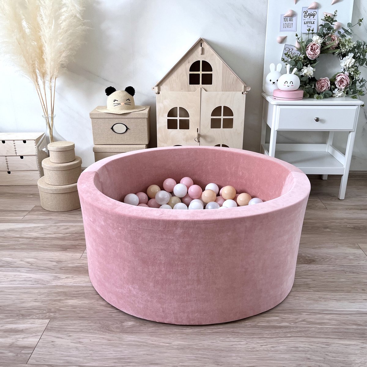 Ballenbad 90 x 40 Met 200 Ballen - Ballenbak - Soft Velvet Raspberry - Roze Moje