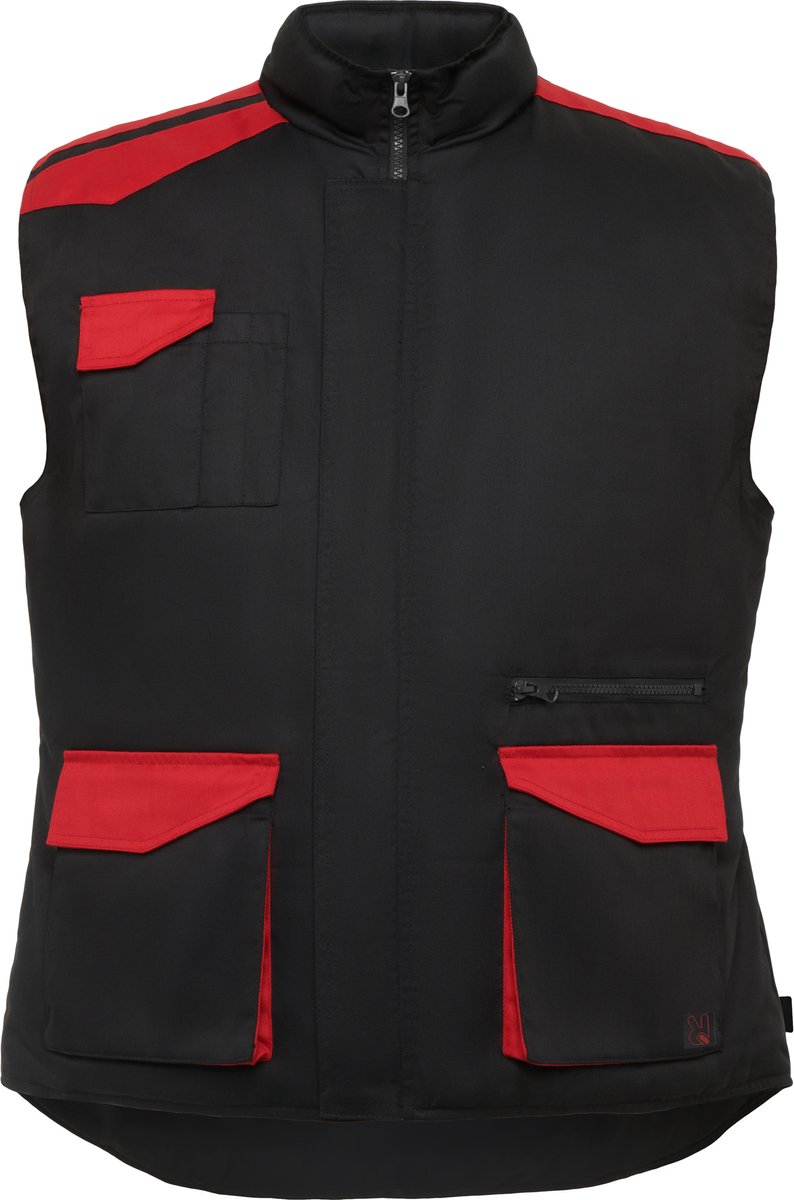 Roly Multipocket Vest Armada RY8414 - Black 02/Red 60 - XXL