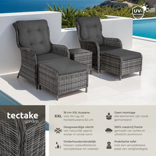 HIPP wicker Lounge tuinmeubelset voor de tuin, meubilair voor het