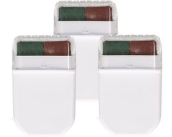 Camouflage army/leger schmink stift - 3x stuks - bruin/groen - waterbasis - Militairen