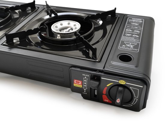 Eurocatch 2 pits Kooktoestel op Gas - incl 4 Butaan Gasbussen - Gas Stove - Camping Kooktoestel - Gaspit - Gasfornuis - Gasstel - Cooker van Eurocatch — afbeelding 2