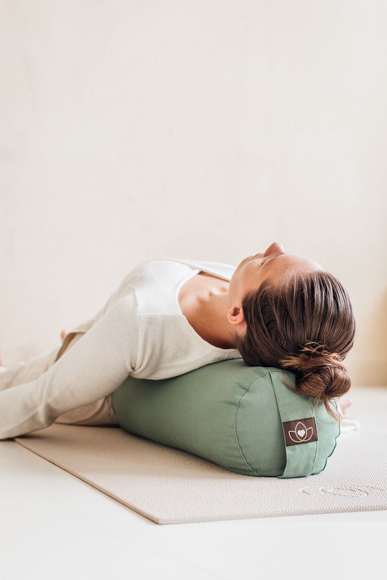 Yoga bolster eco asgroen rond - Lotus van Lotus — afbeelding 4