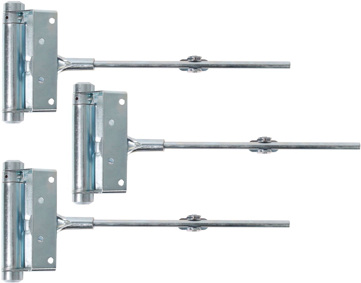 Alberts 852856 Deur- en poortdranger | zelfsluitend | verzinkt blauw | hoogte 100 mm | lengte 242 mm | Set van 3