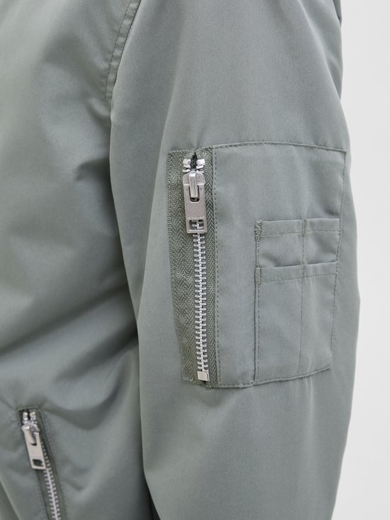 Bomber Garçons JACK&JONES JUNIOR JJERUSH BOMBER NOOS JNR - Agave Green
