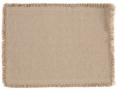 Tiseco - Set de table VERA - SET/4 - bohème - tissu - 33x45 cm, sable