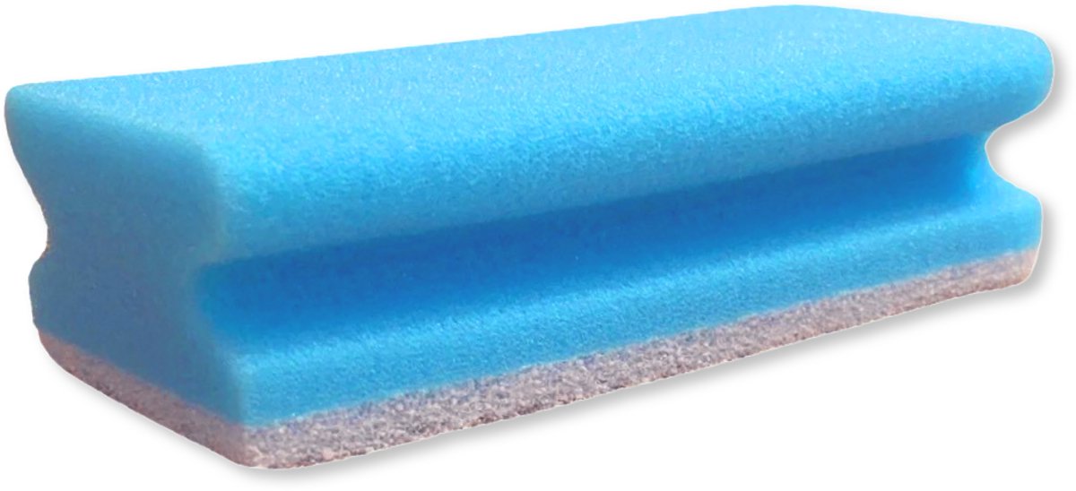 Schuursponzen 100 stuks met greep blauw - krasvrije schoonmaakspons - 153x69x42mm. - made in EU