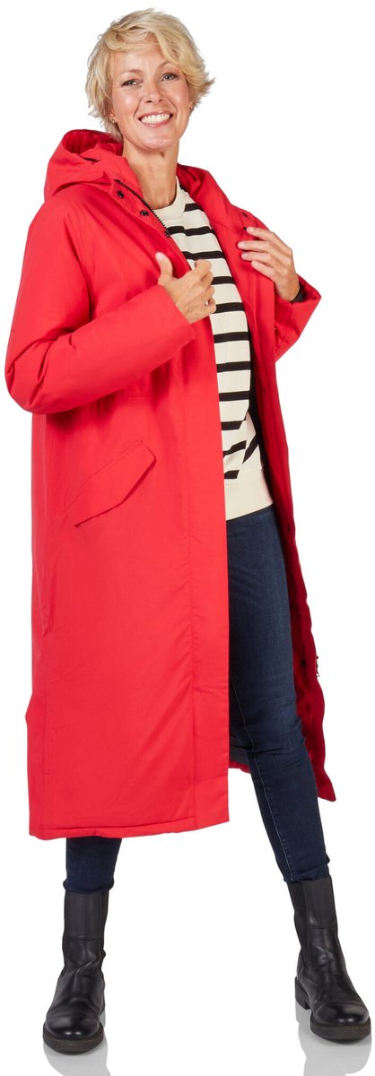 Happy Rainy Days Lange Regenjas Dames Vancouver Rood