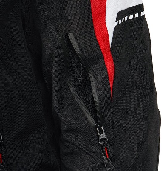 Veste moto SPARKER Homme 4 saisons Zwart/Rouge XL Homologuée CE par MOTOBLOUZ