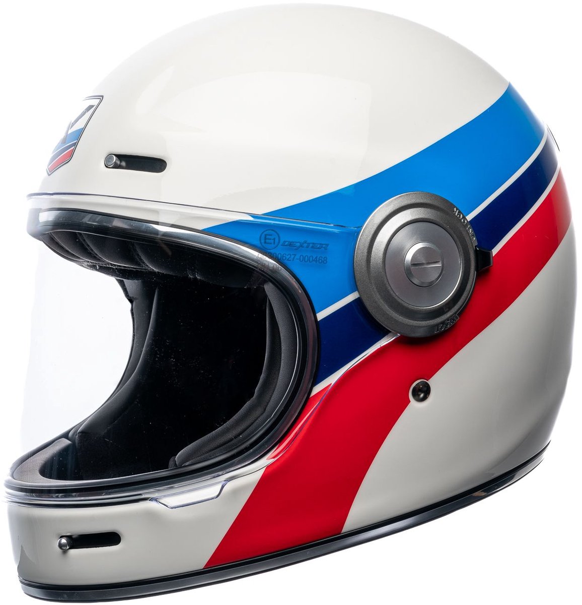 Motor Integraal Helm TANNEN KERO Wit/Blauw/Rood L van MOTOBLOUZ