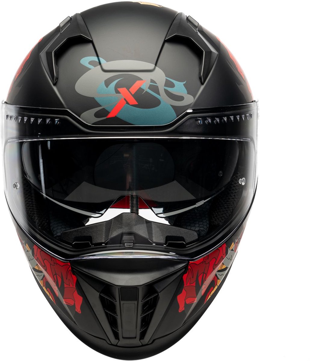 MOTOBLOUZ EROS CALAVERA Integraalhelm - ECE 22.06 gekeurde Helm Scooter, Motor & Brommer - Heren & Dames - Zwarte mat - S – foto 5