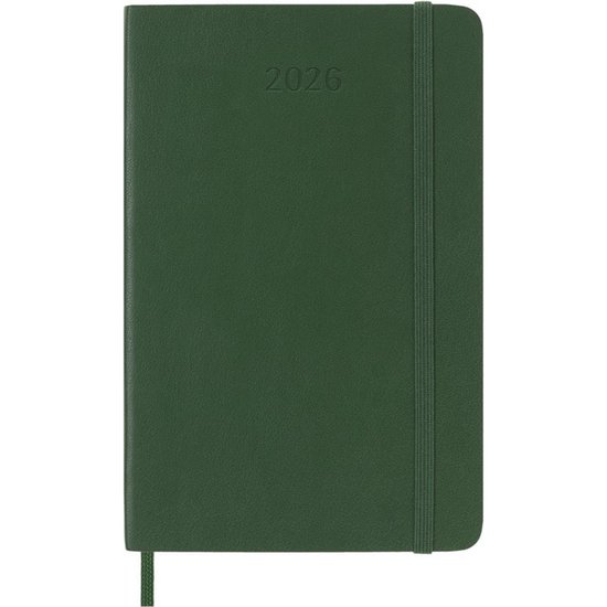 Moleskine 12 Maanden Agenda - 2026 - Wekelijks - Pocket - Zachte Kaft - Mirthe Groen