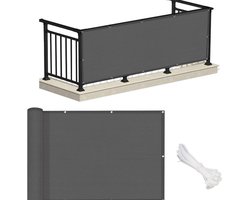 Balkon inkijkbescherming -70 x 300 cm - Voor Balkon - nkijkbescherming - Weerbestendig Privacyscherm - voor balkon, tuin, buiten - Tuinscherm - met kabelbinders - balkonomranding - bescherming tegen nieuwsgierige blikken